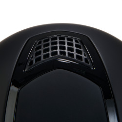 Casco ultra-leggero in plastica opaca resistente con ampia visiera (3 imbottiture) Eclipse Equestro Nero / nero