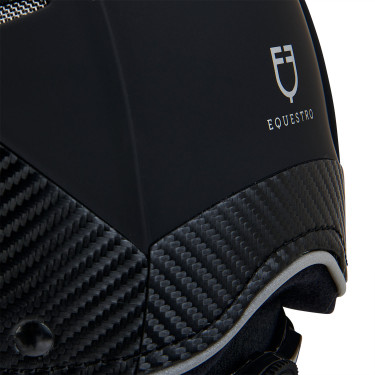 Casco ultra-leggero in plastica resistente Stealth Equestro Nero