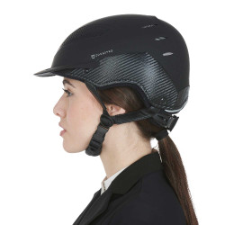 Casco ultra-leggero in plastica resistente Stealth Equestro Nero