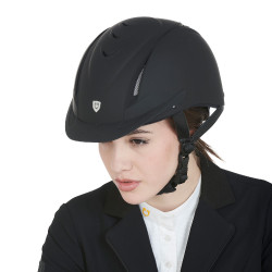 Casco ultraleggero con logo frontale Maverick Equestro Nero