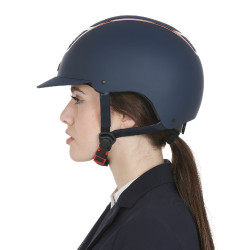Casco ultraleggero con telaio lucido Eclipse Equestro Marino / oro rosa Blu marino