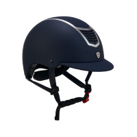 Casco ultraleggero con telaio lucido Eclipse Equestro Marino / argento Blu