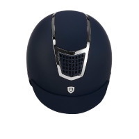 Casco ultraleggero con telaio lucido Eclipse Equestro Marino / argento Blu