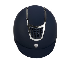 Casco ultraleggero con telaio lucido Eclipse Equestro Marino / argento Blu Casco ultraleggero con telaio lucido Eclipse Equestro Marino / argento Blu