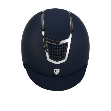 Casco ultraleggero con telaio lucido Eclipse Equestro Marino / argento Blu Casco ultraleggero con telaio lucido Eclipse Equestro Marino / argento Blu