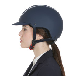 Casco ultraleggero con telaio lucido Eclipse Equestro Marino / argento Blu Casco ultraleggero con telaio lucido Eclipse Equestro Marino / argento Blu