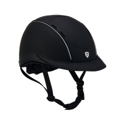 Casco Phantom con logo frontale e inserti in pelle Equestro