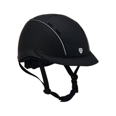 Casco Phantom con logo frontale e inserti in pelle Equestro