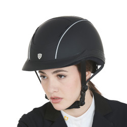Casco Phantom con logo frontale e inserti in pelle Equestro Casco Phantom con logo frontale e inserti in pelle Equestro