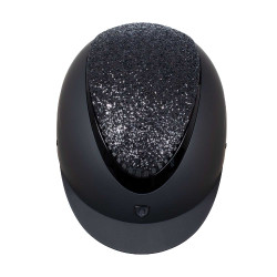 Casco da donna Galaxy con visiera stretta e strass Equestro Nero / nero lucido