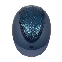 Casco da donna Galaxy con visiera stretta e strass Equestro Marina / marina brillante Blu