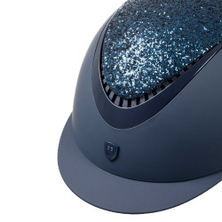 Casco da donna Galaxy con visiera stretta e strass Equestro Marina / marina brillante Blu