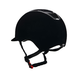 Casco in velluto ultra-leggero con strass Eclipse Equestro Nero / argento
