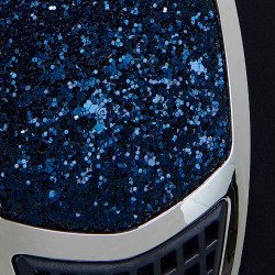 Casco in velluto ultra-leggero con strass Eclipse Equestro Marino / argento Blu