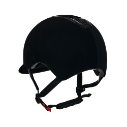 Casco Eclipse in velluto tinta unita (3 imbottiture) Equestro Nero / nero