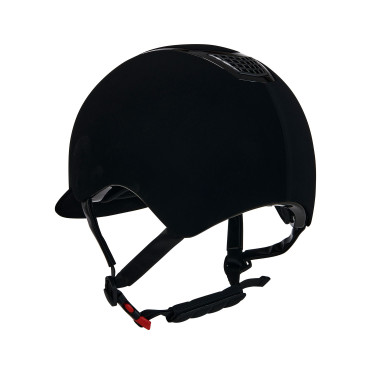 Casco Eclipse in velluto tinta unita (3 imbottiture) Equestro Nero / nero