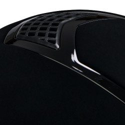 Casco Eclipse in velluto tinta unita (3 imbottiture) Equestro Nero / nero