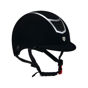 Casco Eclipse in velluto tinta unita (3 imbottiture) Equestro Nero / argento Casco Eclipse in velluto tinta unita (3 imbottiture) Equestro Nero / argento