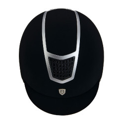 Casco Eclipse in velluto tinta unita (3 imbottiture) Equestro Nero / argento Casco Eclipse in velluto tinta unita (3 imbottiture) Equestro Nero / argento