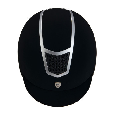 Casco Eclipse in velluto tinta unita (3 imbottiture) Equestro Nero / argento Casco Eclipse in velluto tinta unita (3 imbottiture) Equestro Nero / argento