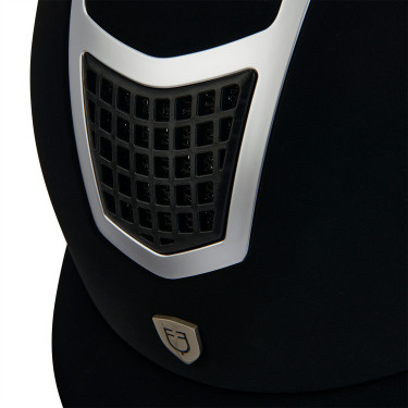 Casco Eclipse in velluto tinta unita (3 imbottiture) Equestro Nero / argento Casco Eclipse in velluto tinta unita (3 imbottiture) Equestro Nero / argento