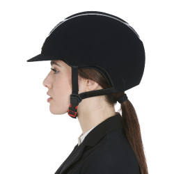 Casco Eclipse in velluto tinta unita (3 imbottiture) Equestro Nero / argento Casco Eclipse in velluto tinta unita (3 imbottiture) Equestro Nero / argento