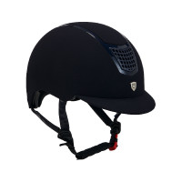 Casco Eclipse in velluto tinta unita (3 imbottiture) Equestro Nero / oro rosa