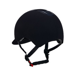 Casco Eclipse in velluto tinta unita (3 imbottiture) Equestro Marina / marina Blu
