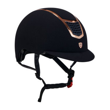 Casco Eclipse in velluto tinta unita (3 imbottiture) Equestro Marino / oro rosa Blu marino Casco Eclipse in velluto tinta unita (3 imbottiture) Equestro Marino / oro rosa Blu marino