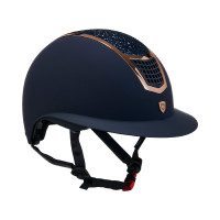 Casco Eclipse con strass e visiera larga (3 imbottiture) Equestro Nero / argento
