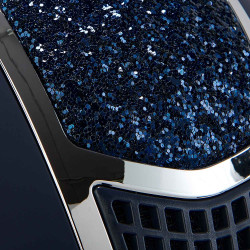 Casco Eclipse con strass e visiera larga (3 imbottiture) Equestro Marino / argento Blu