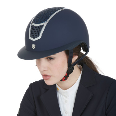 Casco Eclipse con strass e visiera larga (3 imbottiture) Equestro Casco Eclipse con strass e visiera larga (3 imbottiture) Equestro