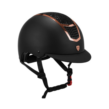 Casco Eclipse con strass Equestro Nero / oro rosa