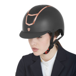 Casco Eclipse con strass Equestro Nero / oro rosa