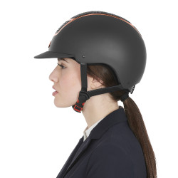 Casco Eclipse con strass Equestro Nero / oro rosa