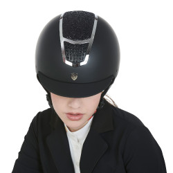 Casco Eclipse con strass Equestro Nero / argento