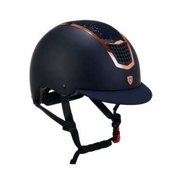 Casco Eclipse con strass Equestro Marino / oro rosa Blu marino