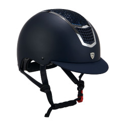 Casco Eclipse con strass Equestro Marino / argento Blu