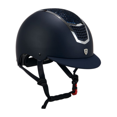 Casco Eclipse con strass Equestro Marino / argento Blu