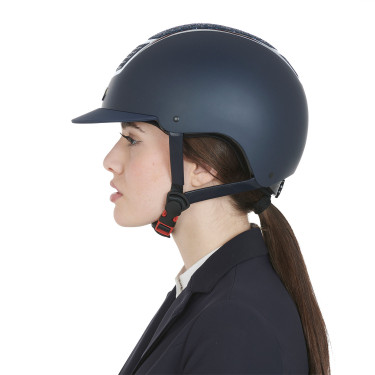 Casco Eclipse con strass Equestro Marino / argento Blu
