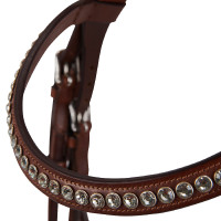 Briglia in cuoio arrotolato Poesia Acavallo Nero