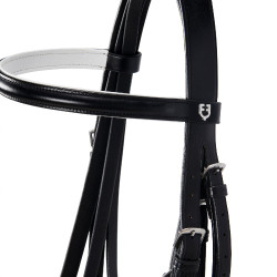 Glattes Leder-Dressurzaumzeug Dressage+ Equestro Nero Glattes Leder-Dressurzaumzeug Dressage+ Equestro Nero