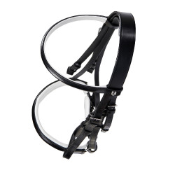 Glattes Leder-Dressurzaumzeug Dressage+ Equestro Nero Glattes Leder-Dressurzaumzeug Dressage+ Equestro Nero