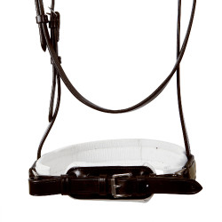 Glattes Leder-Dressurzaumzeug Dressage+ Equestro Marrone scuro Glattes Leder-Dressurzaumzeug Dressage+ Equestro Marrone scuro