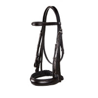 Briglia da dressage in cuoio Dressage Equestro Nero