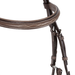 Briglia con capezzina messicana e montone sintetico Equestro Marrone scuro