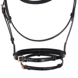 Briglia inglese in cuoio clincher color oro rosa senza redini Equestro Briglia inglese in cuoio clincher color oro rosa senza redini Equestro