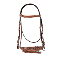 Briglia inglese in cuoio con impunture a contrasto Stitched Equestro Briglia inglese in cuoio con impunture a contrasto Stitched Equestro