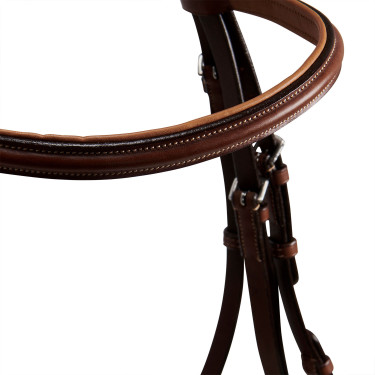 Briglia inglese in cuoio con impunture a contrasto Stitched Equestro Briglia inglese in cuoio con impunture a contrasto Stitched Equestro