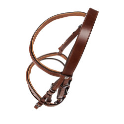 Briglia inglese in cuoio con impunture a contrasto Stitched Equestro Briglia inglese in cuoio con impunture a contrasto Stitched Equestro